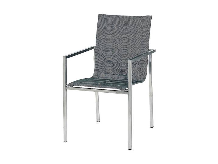 Home and More Stuhl Cadiz Silber 62 × 55 × 89 cm