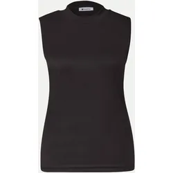 Top im Silk-Look mit Turtle Neck Schwarz 40