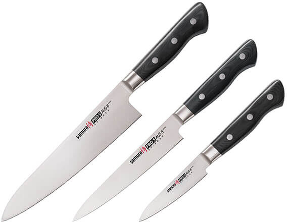 Samura PRO-S Set of 3 Kitchen Knives