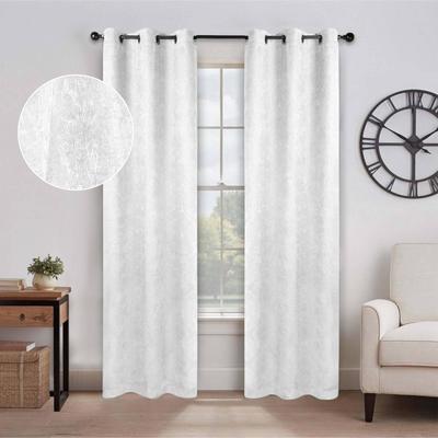 Superior Senna Room Darkening Textured Window Curtain Panels, Set of 2 - Machine Washable Window Coverings