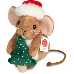 Teddy-Hermann - Weihnachtsmaus mit Tannenbaum 11 cm