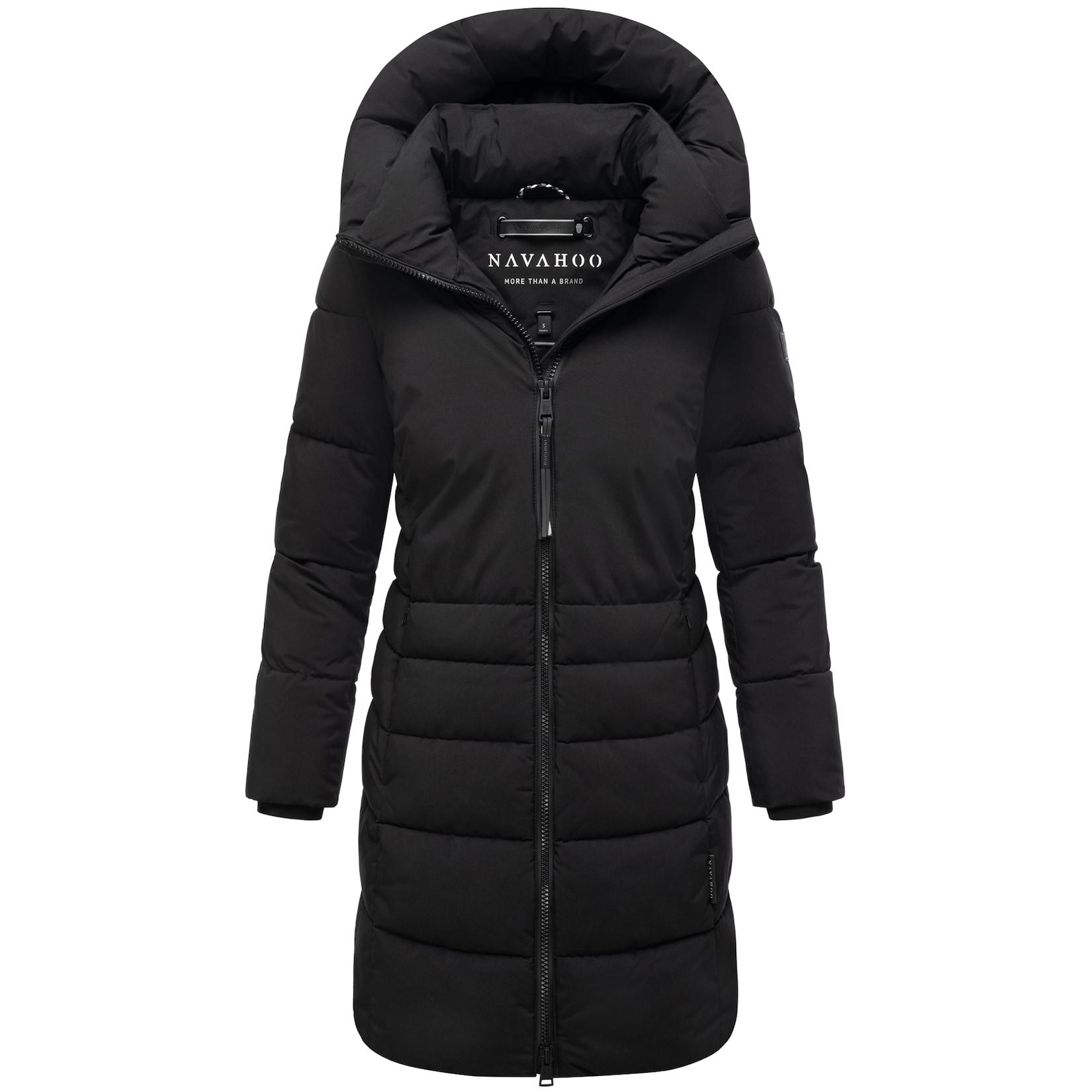 NAVAHOO Damen Winter Jacke Stepp Parka Mantel Winterjacke Anorak warm gefüttert Kapuze Mondnebel