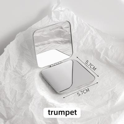 Fusion Finds Compact Makeup Mirror Travel Makeup Mirror Double Sided Stainless Steel Pocket Mirror square