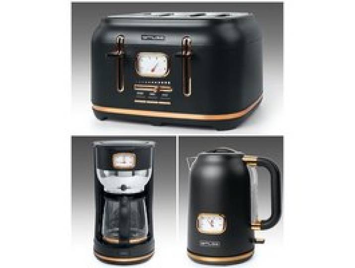 Cafetière Vintage 1.4 L 1000W - GRILLE-PAIN RETRO 4 TRANCHES 1800W - Bouilloire Vintage 1.7L - 2200W - Sans fil
