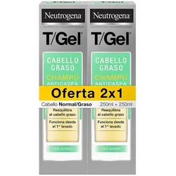 Neutrogena T/Gel Fettige & Normalen Haarshampoo 2x250ml
