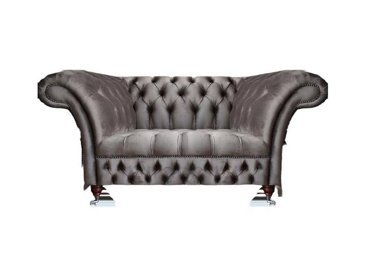 Xlmoebel Sessel Grauer Chesterfield Sessel aus hochwertigem Material (Sessel), Hergestellt in Europa