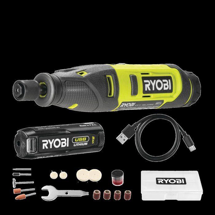 Ryobi Mini-rotatiegereedschap RRT4-120GA15 4V USB Lithium met 2Ah accu en oplader