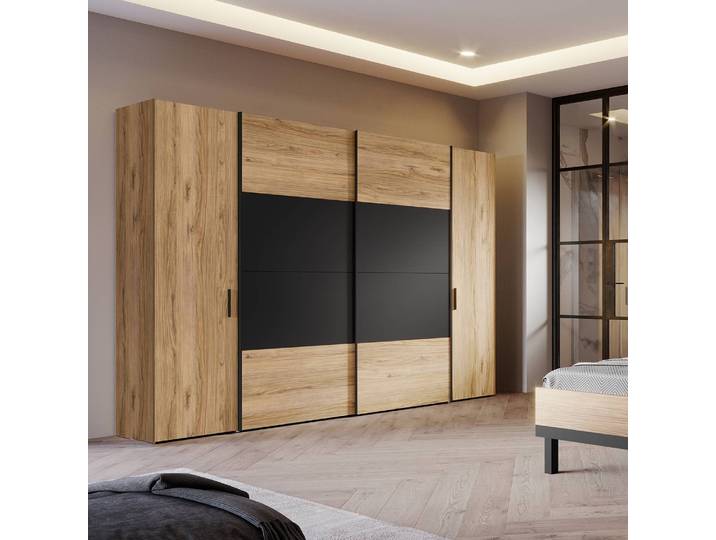 Armoire Franken 270 x 210 x 61cm Marron/Noir