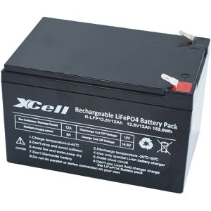 XCell LiFePO4-Akku R-LFP12,8V 12Ah, 12 V, mit Batterie-Management-System, 12 Ah