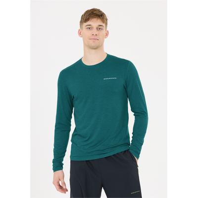 Langarmshirt ENDURANCE "Abdon", Herren, Gr. XL, grün (tannengrün), 95% Polyester, 5% Elasthan, unifarben, normal, Rundhals, Shirts Langarmshirt, mit Quick Dry-Technologie