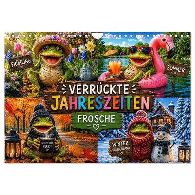 Verrückte Jahreszeiten Frösche (Wandkalender 2027 DIN A4 quer), CALVENDO Monatskalender