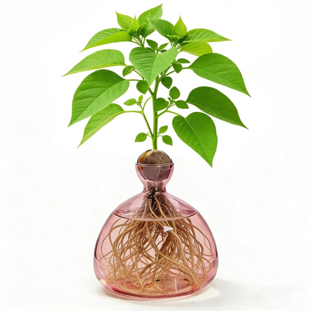 Dailygoods Glazen Kweekvaas voor Avocado en Kastanje - Hydrocultuur Vaas voor Decoratie