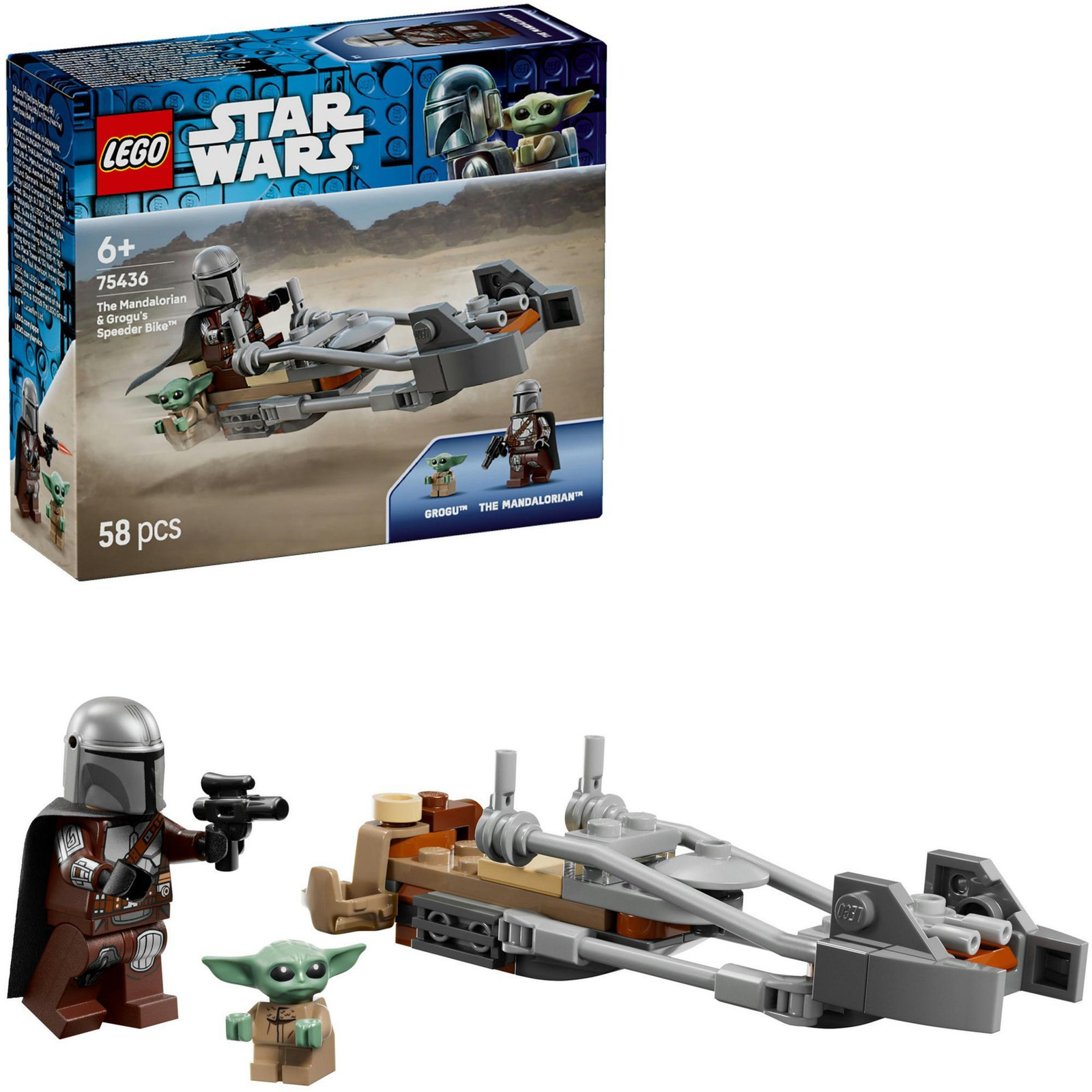 LEGO Star Wars Snelle motor van de Mandalorian en Grogu 75436