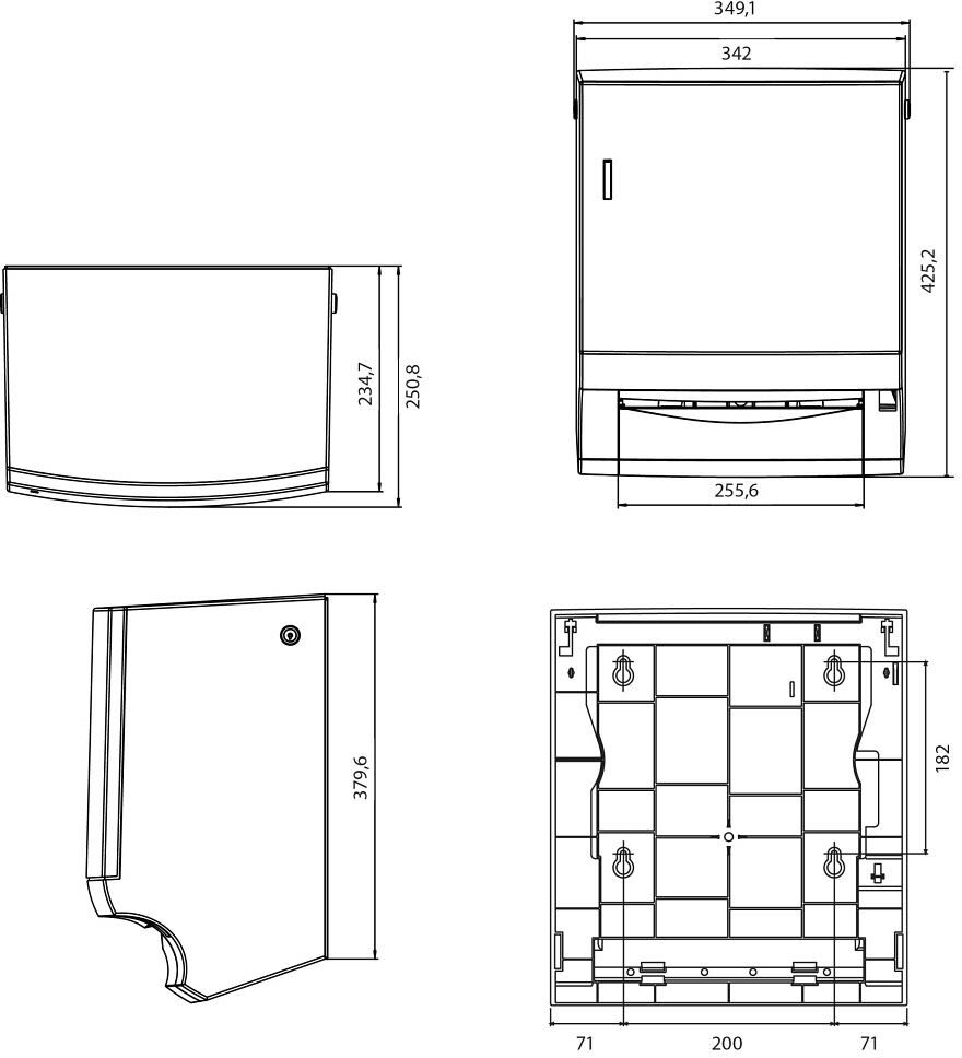 CWS ParadiseLine Panel für Rollenpapierspender Paradise Paperroll, Accessoires, 120711X, weiß