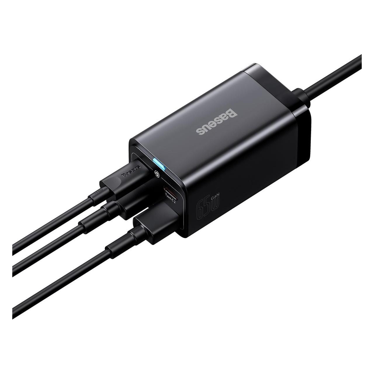 Baseus Quick Charger GaN3 Pro (65 W, 4 Ports) (CCGP040101)