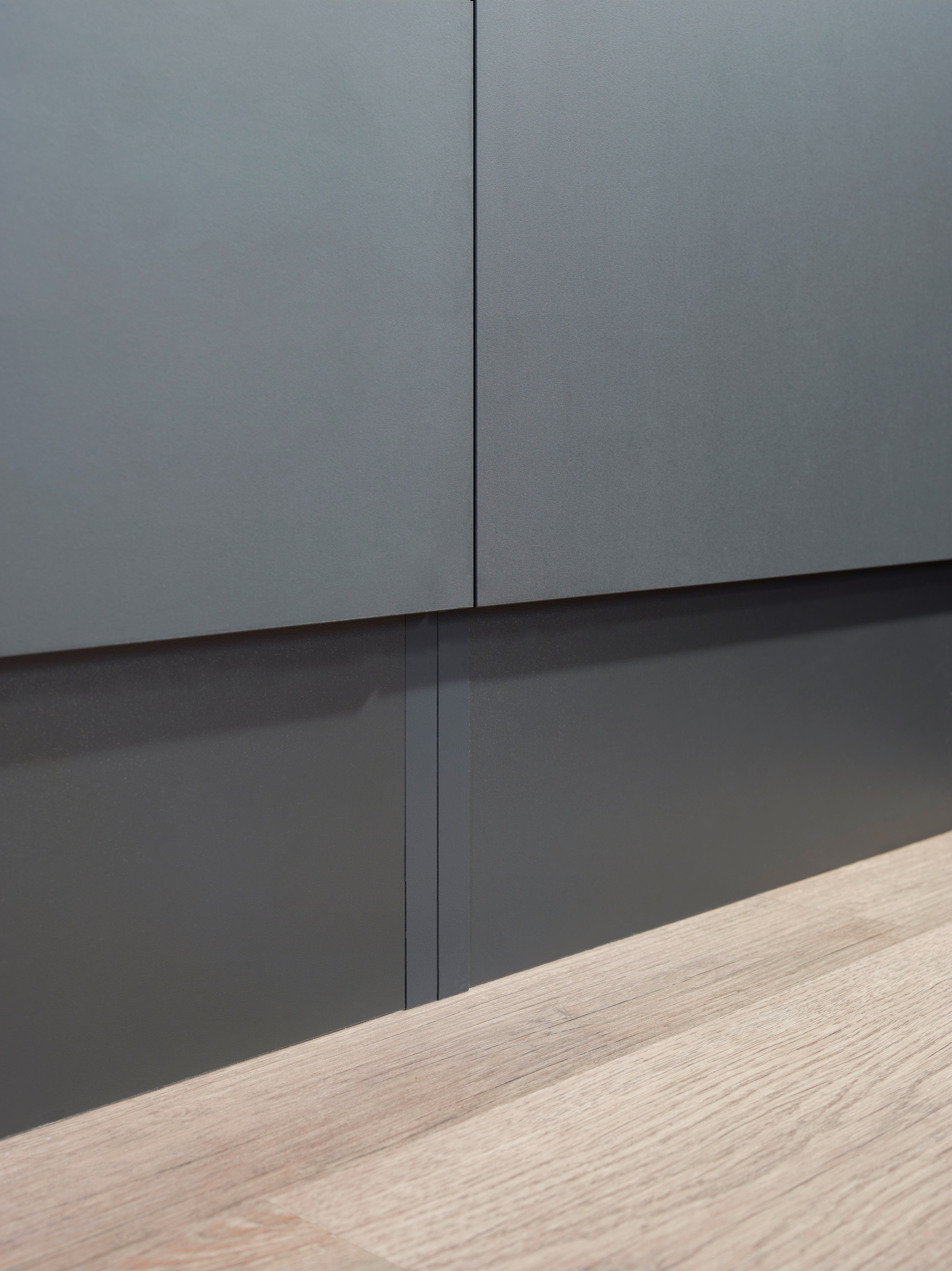 Küchenzeile RESPEKTA "Oliver", schwarz (küche: grau, front: grau matt, korpus: grau matt, arbeitsplatte: granit optik), B:280cm H:205cm T:60cm, Komplettküchen-Sets, Küchenzeile, Breite 280 cm, 90 cm Arbeitshöhe, in exklusiver Konfiguration für OTTO küche: