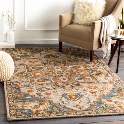 Livabliss Marena Handmade Wool Medallion Area Rug