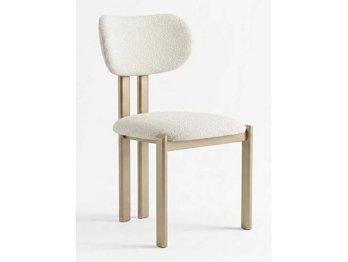 Xlmoebel Esszimmerstuhl Eleganter Milchweißer Esszimmerstuhl mit Raffinierten Details, Made in Europa