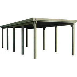 Weka Einzelcarport 617 PVC Kunststoffdach Einzelcarport 617 Gr. 3 (322 x 802 cm) (Holzcarport)