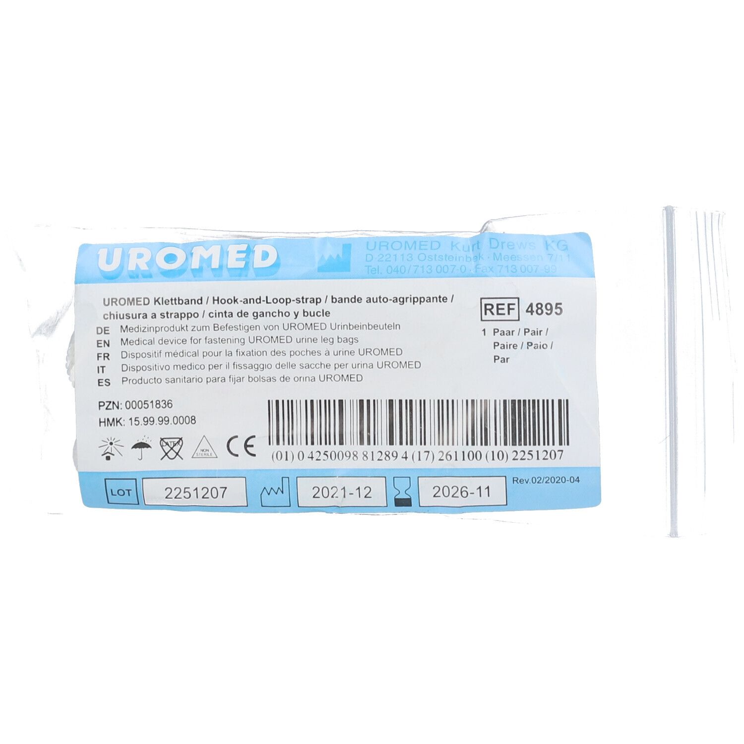 Uromed Klettband 4895 2 St Bänder