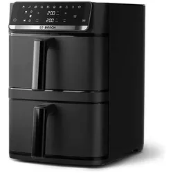 Bosch Hausgeräte Bosch MAFD661B7 Double Stack Heissluft-Fritteuse 12L mit Infrarot Technologie, Fritteuse, Schwarz