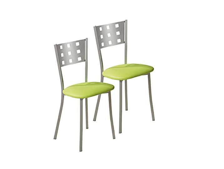 ASTIMESA SCMCVE 2 Küchenstühle, Metall, Grün, Sitzhöhe 45 cm