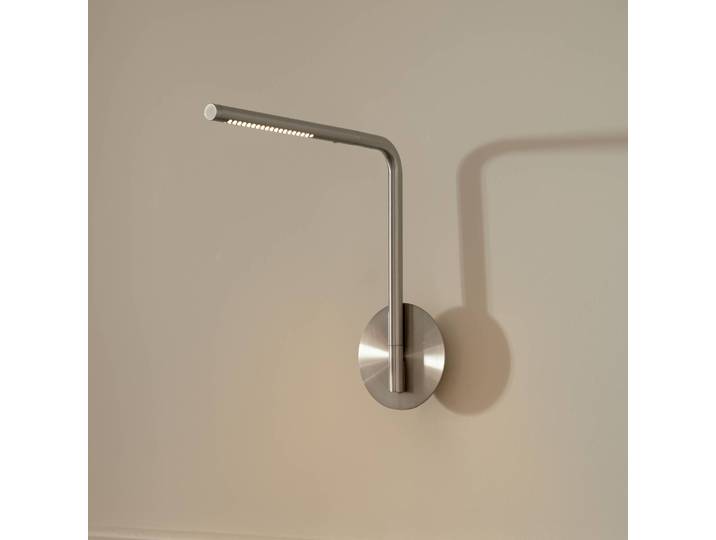 UMAGE Wandleuchte Omni Pivot, dimmbar, chrom / silber, für Schlafzimmer, Aluminium, Design