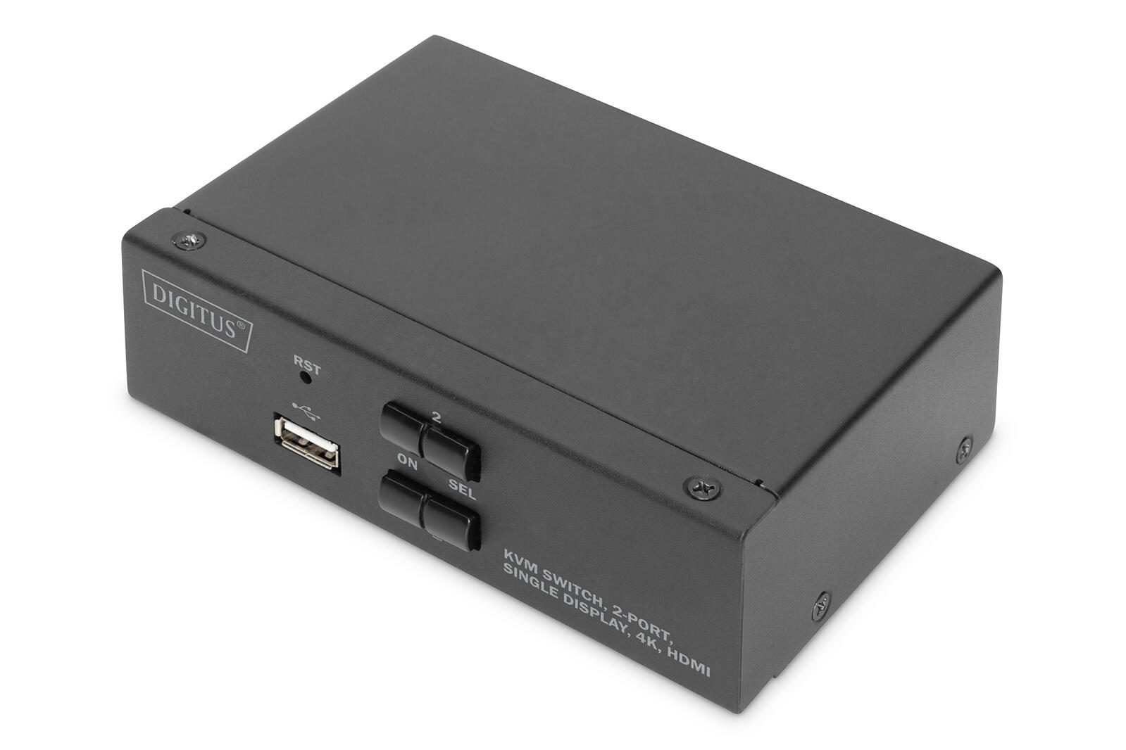 Digitus KVM-Switch, 2-Port, Single-Display, 4K, HDMI® DS-12870