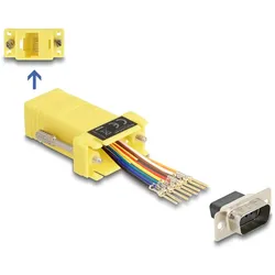 DELOCK Adapter D-Sub9 -> RJ45 St/Bu Montagesatz gelb