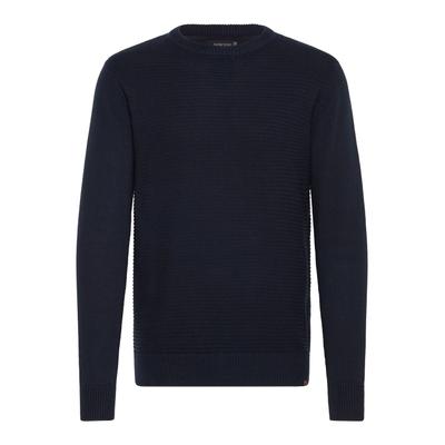 Strickfleece-Pullover INDICODE "Strickpullover IDRicardo", Herren, Gr. M, blau (navy), Obermaterial: 100% Baumwolle CO., Pullover
