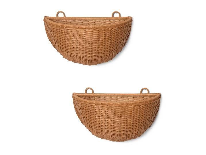 Ferm Living Paniers muraux Braided lot de 2 Natural