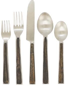 Saro Lifestyle Artisanal Wood Inlay Flatware (Set of 5)