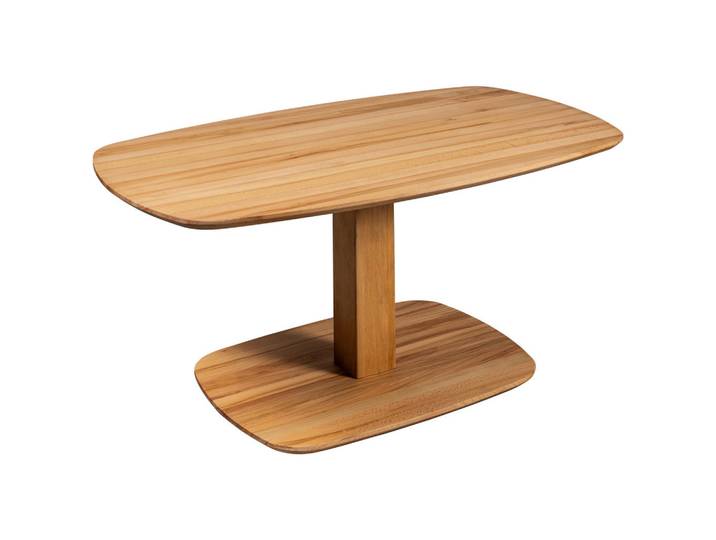 Linea Natura Couchtisch, Buche, Holz, Buche, Hartholz, organisch, Säule, 65x48-67x110 cm, Wohnzimmer, Wohnzimmertische, Couchtische, Couchtische mit Rollen