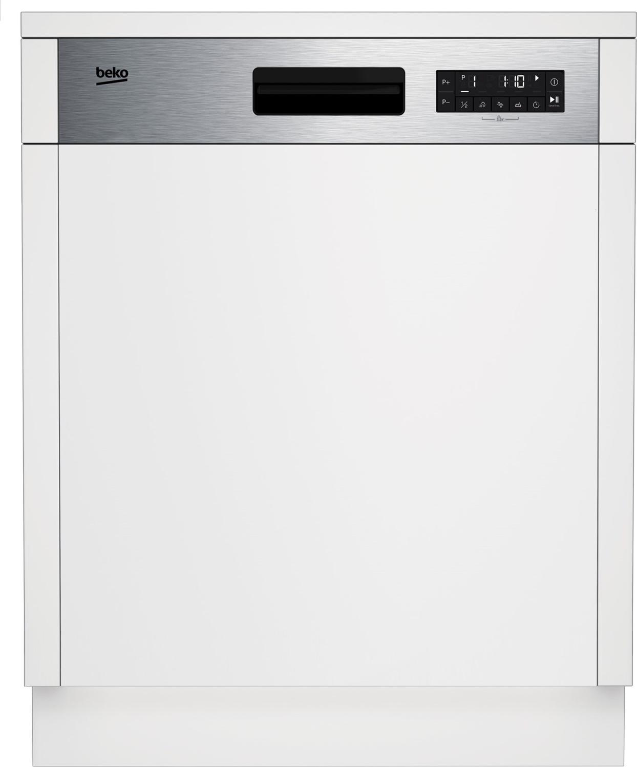 Beko b300 BDSN26440X, Halb integriert, Standardgröße (60 cm), Edelstahl, LCD, 1,5 m, Edelstahl