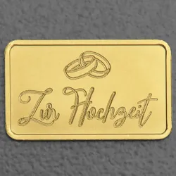 Goldbarren 2,5g Gravur "Zur Hochzeit"
