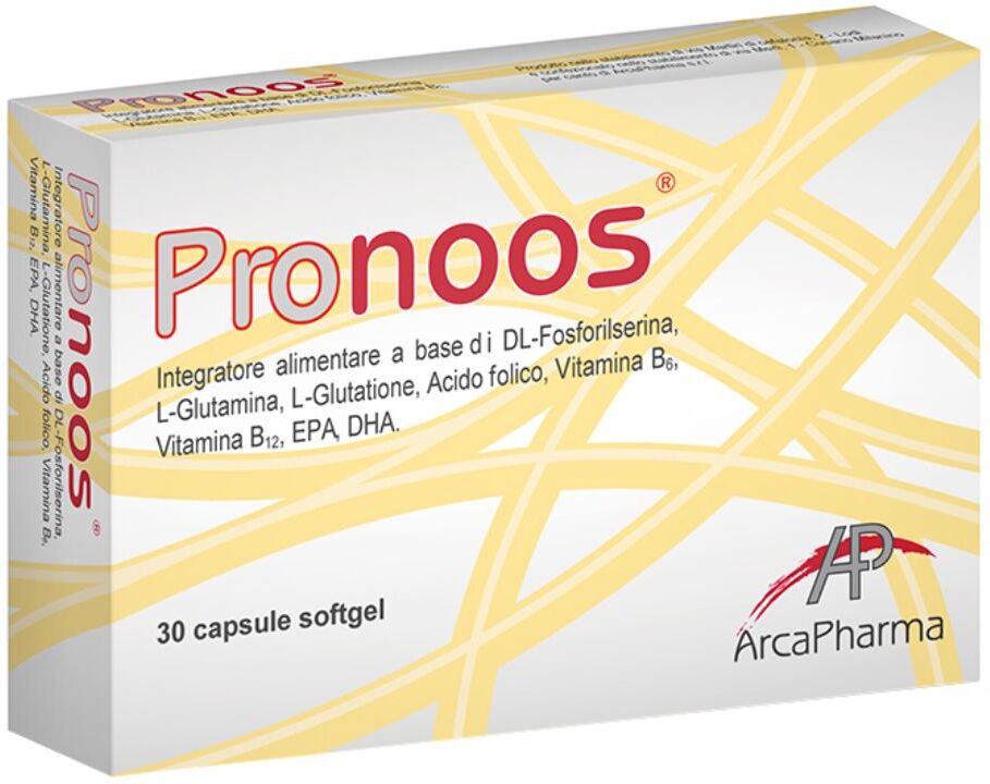 ARCAPHARMA Srl Pronoos Integratore Softgel 30 Capsule – Supporto Cognitivo e Protezione Vascolare