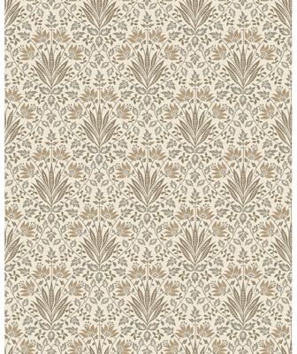 Chris Loves Julia x A-Street Prints Woodbury Brown Floral Damask Wallpaper