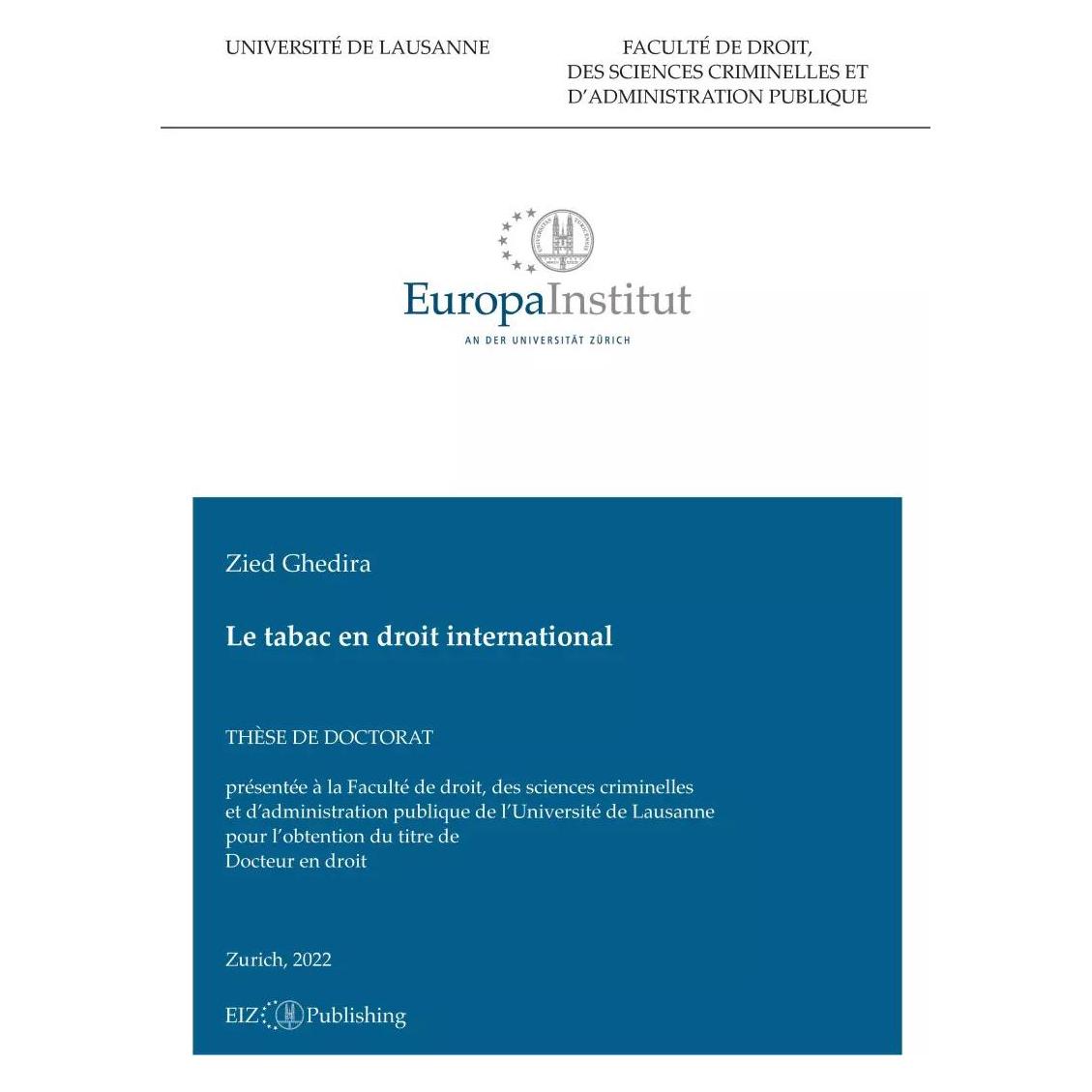 Buch & Netz Le tabac en droit international (Französisch, Softcover, Zied Ghedira) (37874897)