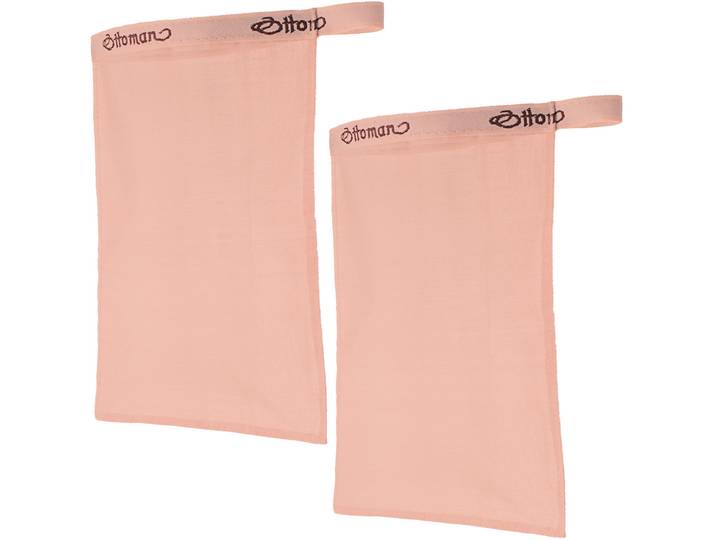 2er-Set Hamam Peelinghandschuhe Kokonseide, Körperpeeling für Gesicht und Körper