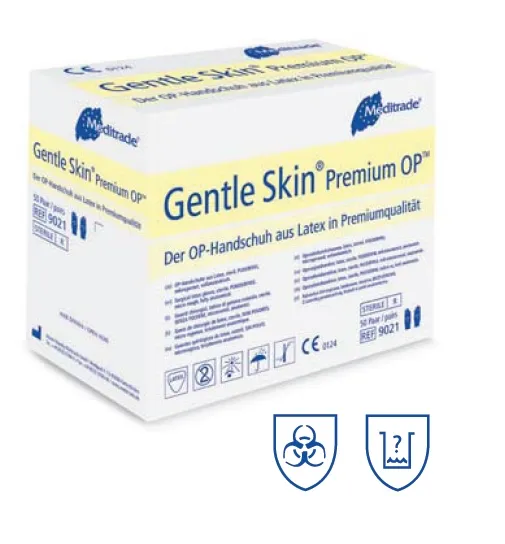 Meditrade Gentle Skin Premium OP, OP-Handschuhe steril (50 Paar) Gr, 9,0 90219W