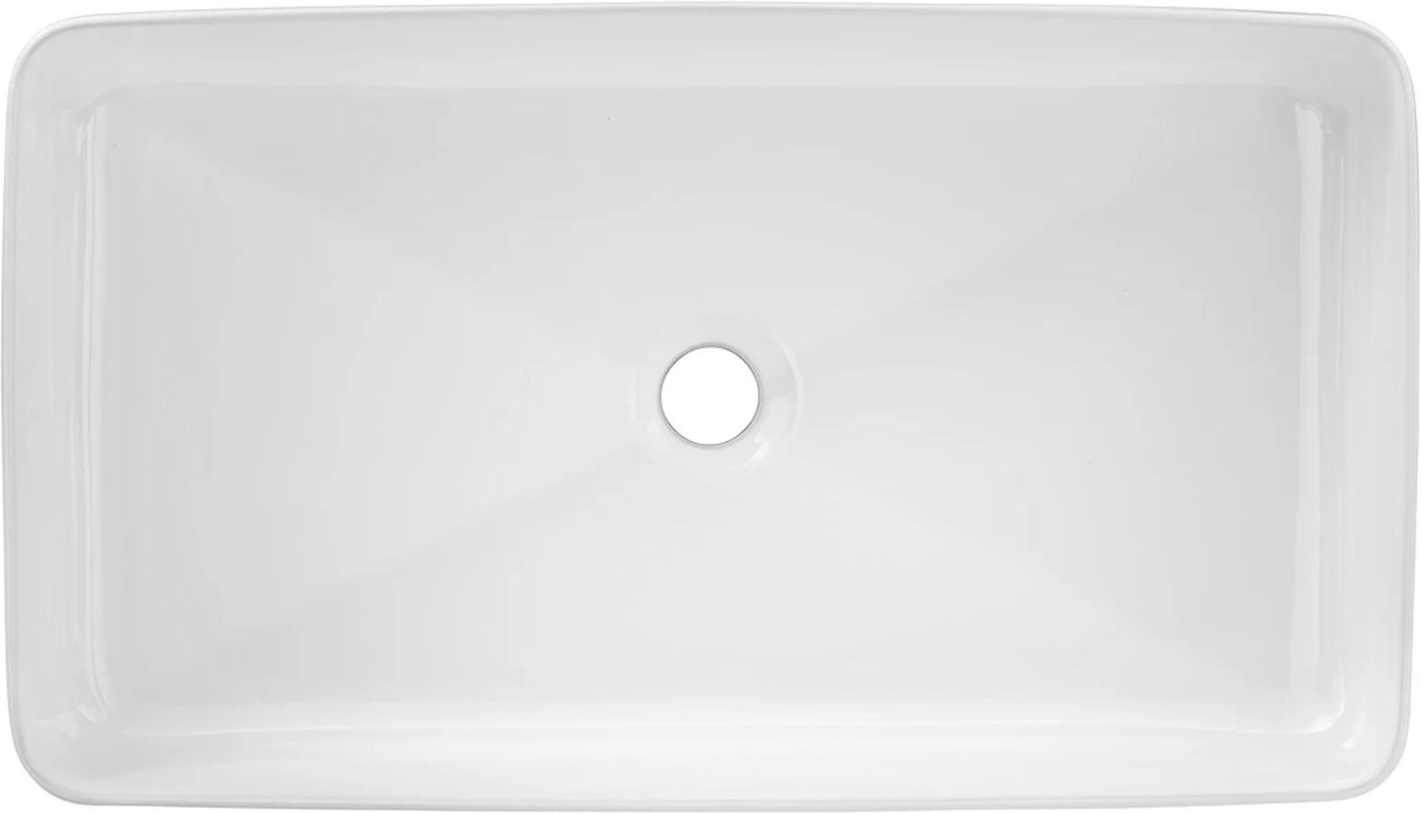 garneroarredamenti Lavabo bagno da appoggio 61x34cm ceramica bianco Obscur