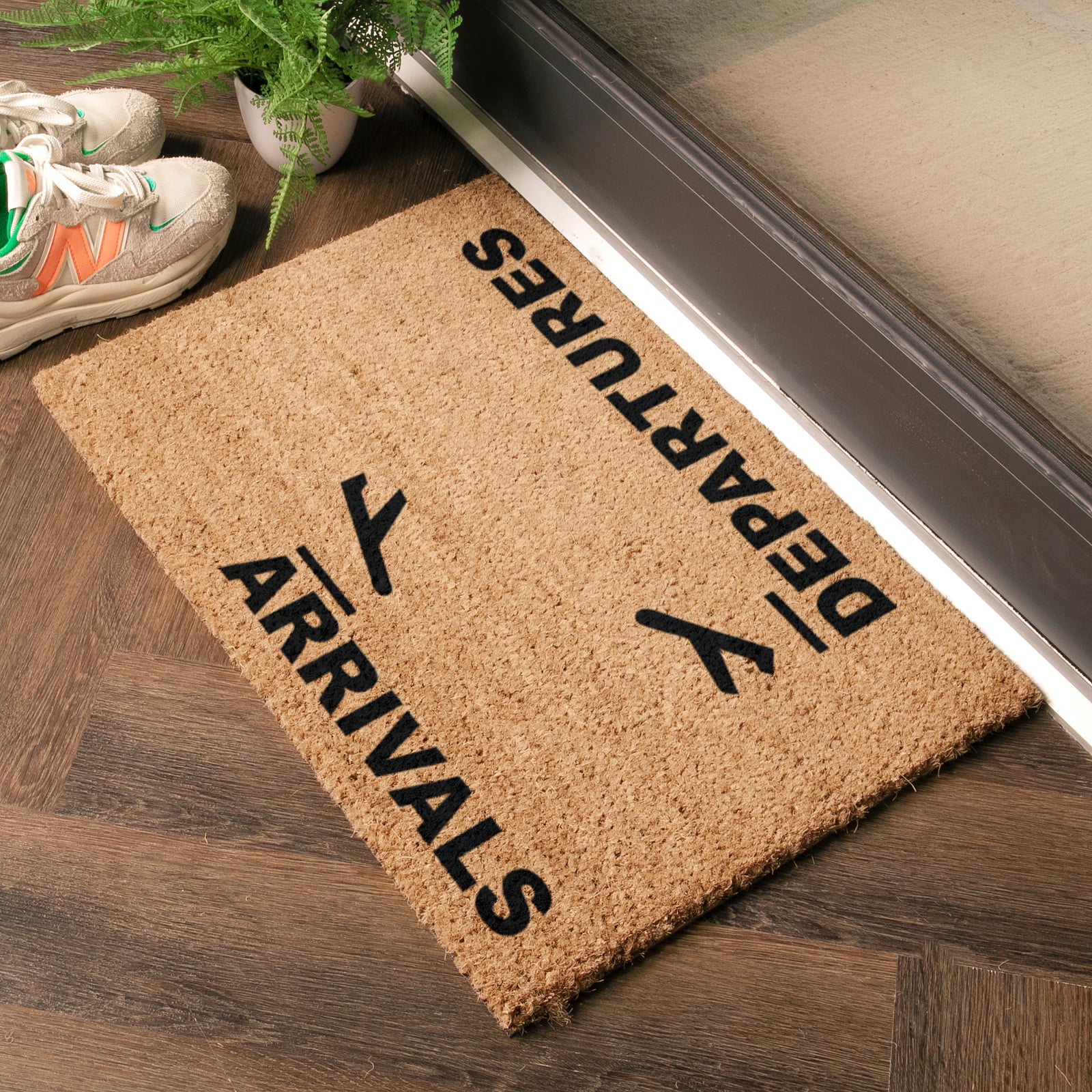 home24 Deurmat TYPO-ARRIVALS Bruin B: 60 cm, D: 40 cm, H: 1 cm