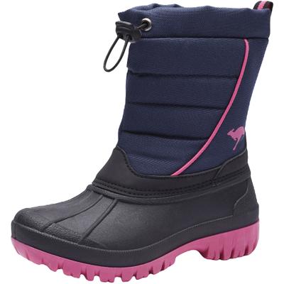 Winterstiefel KANGAROOS "K-Ben", Damen, Gr. 34, blau (navy, pink), Synthetik, Textil, Schuhe Winterstiefel, Snowboots, Winterboots, Winterschuhe, wasserabweisend
