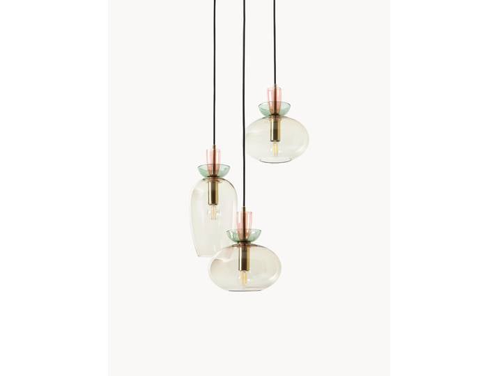 Pendelleuchte Nyra aus farbigem Glas