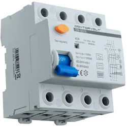 Wallbox Fehlerstromschutzschalter FI Typ B E-Auto 40A 30mA 4P IP20 Allstromsensitiv RCD DV-5576