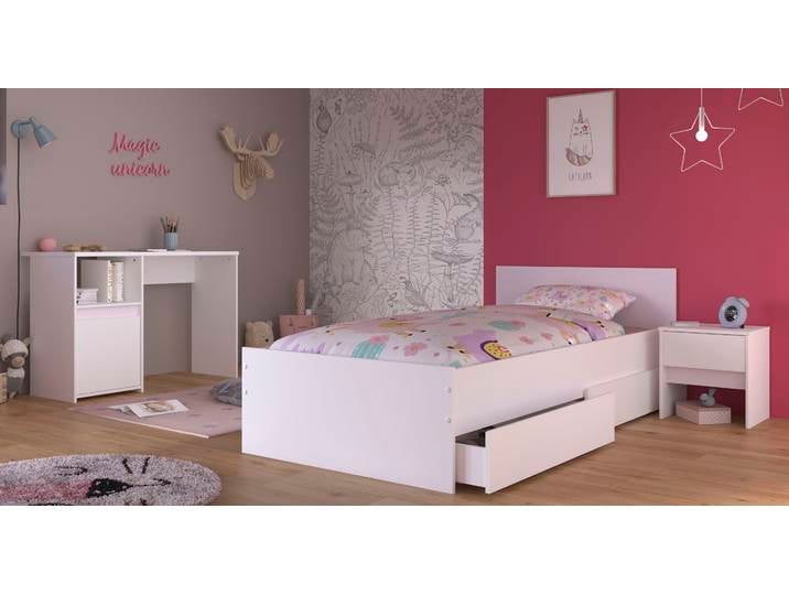 Jugendzimmer-Set PARISOT Pirouette , weiß, B/H: 90cm x 200cm, Holzwerkstoff, Schlafzimmermöbel-Sets