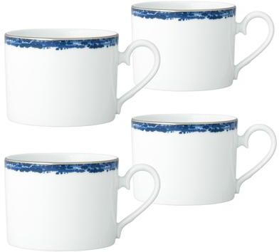 Noritake Blue Rill Set of 4 Teacups, 8 oz.