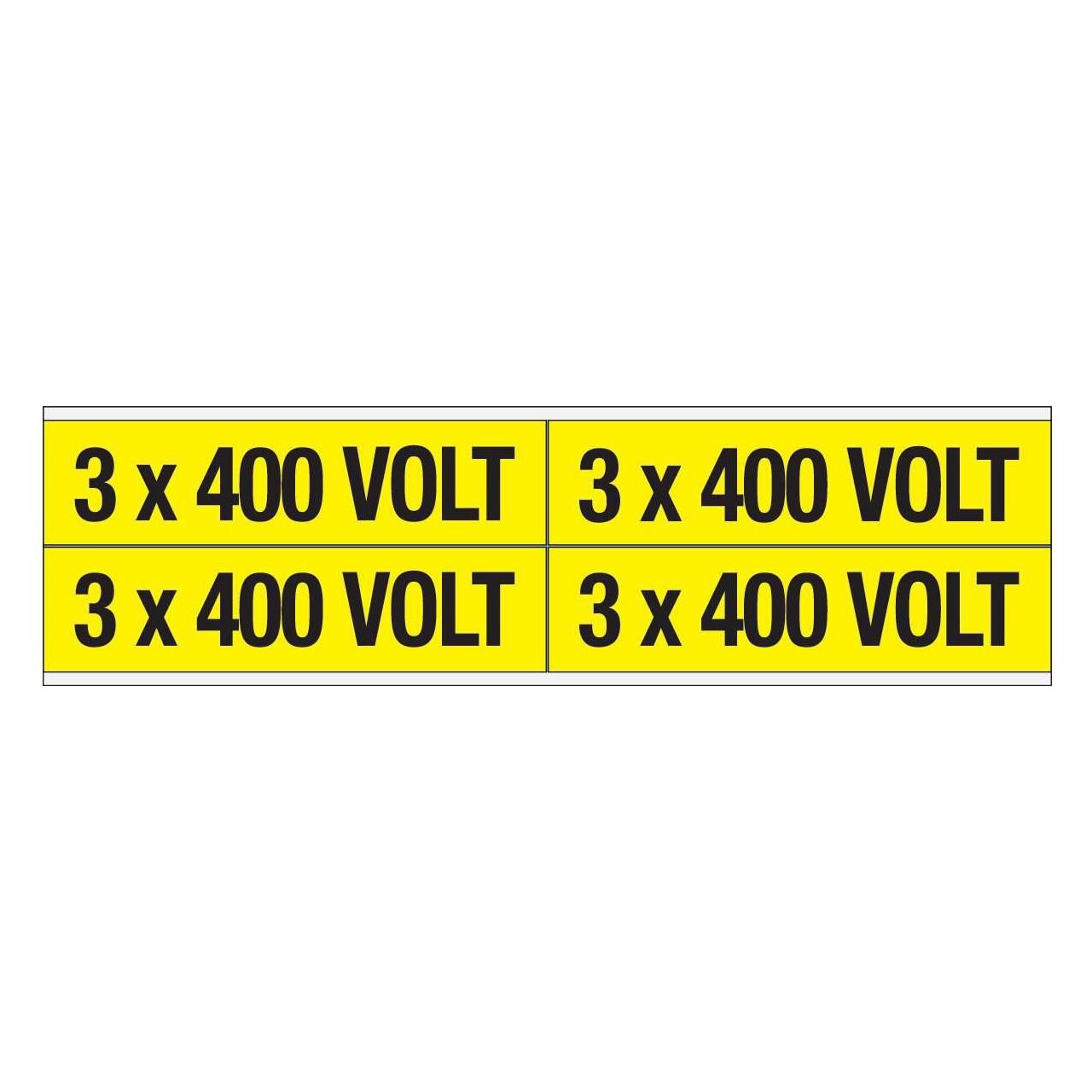 Brady Kennzeichnungen für Leitungen und Stromspannung, 400 Volt (VOLTAGE MARKERS CV 3X400V B)