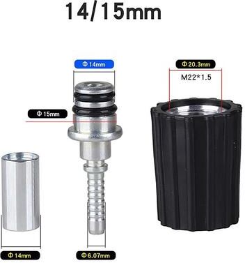 Uplifted Finds High Pressure Washer Hose Insert Fittings With M22 Twist Connector For Car Cleaning 3