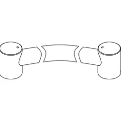 HSK Ersatzteile Türbogen, komplett, Weiß, E85326-04 E85326-04